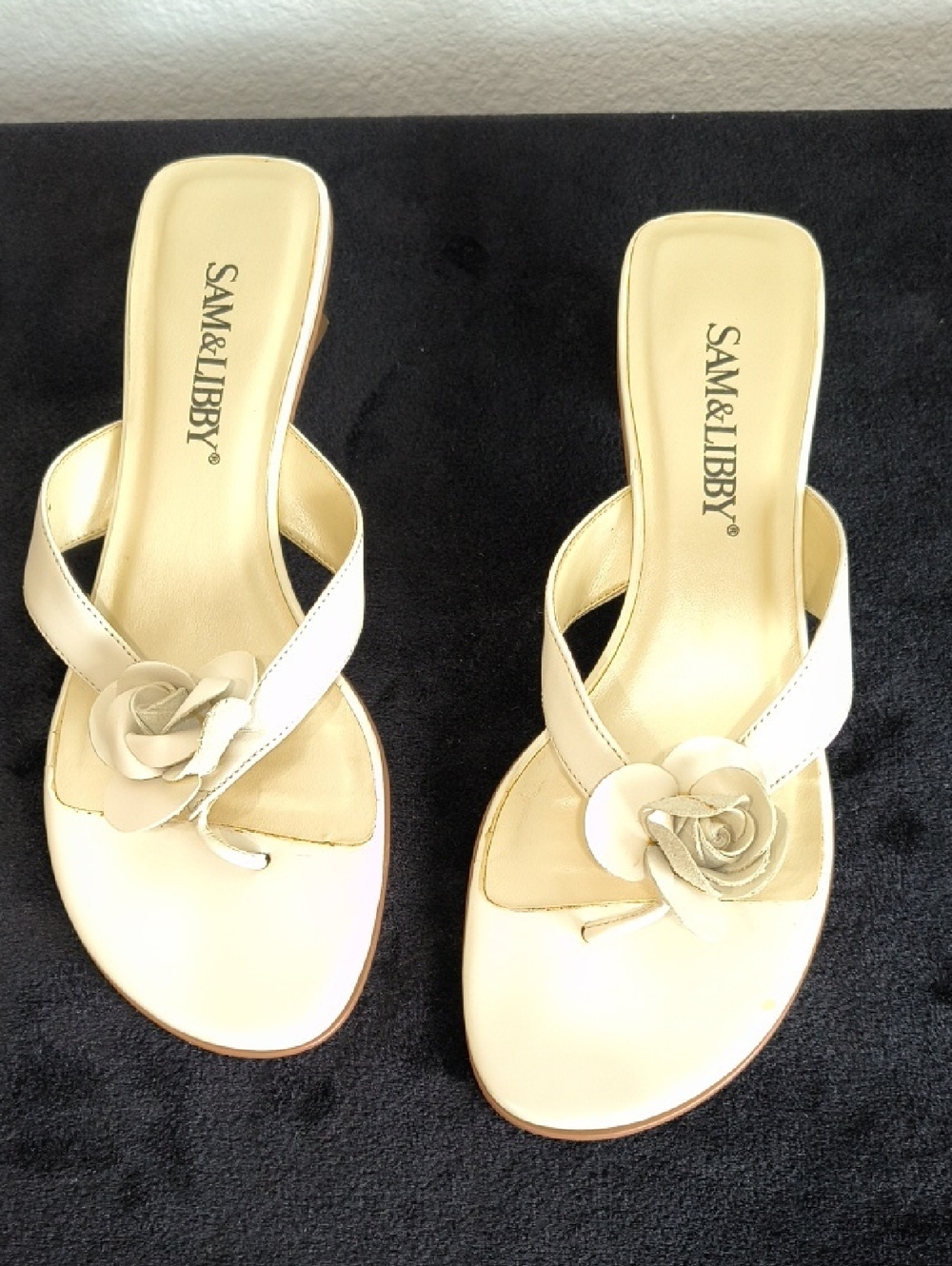 Sam & Libby Cream Floral Slide Mules